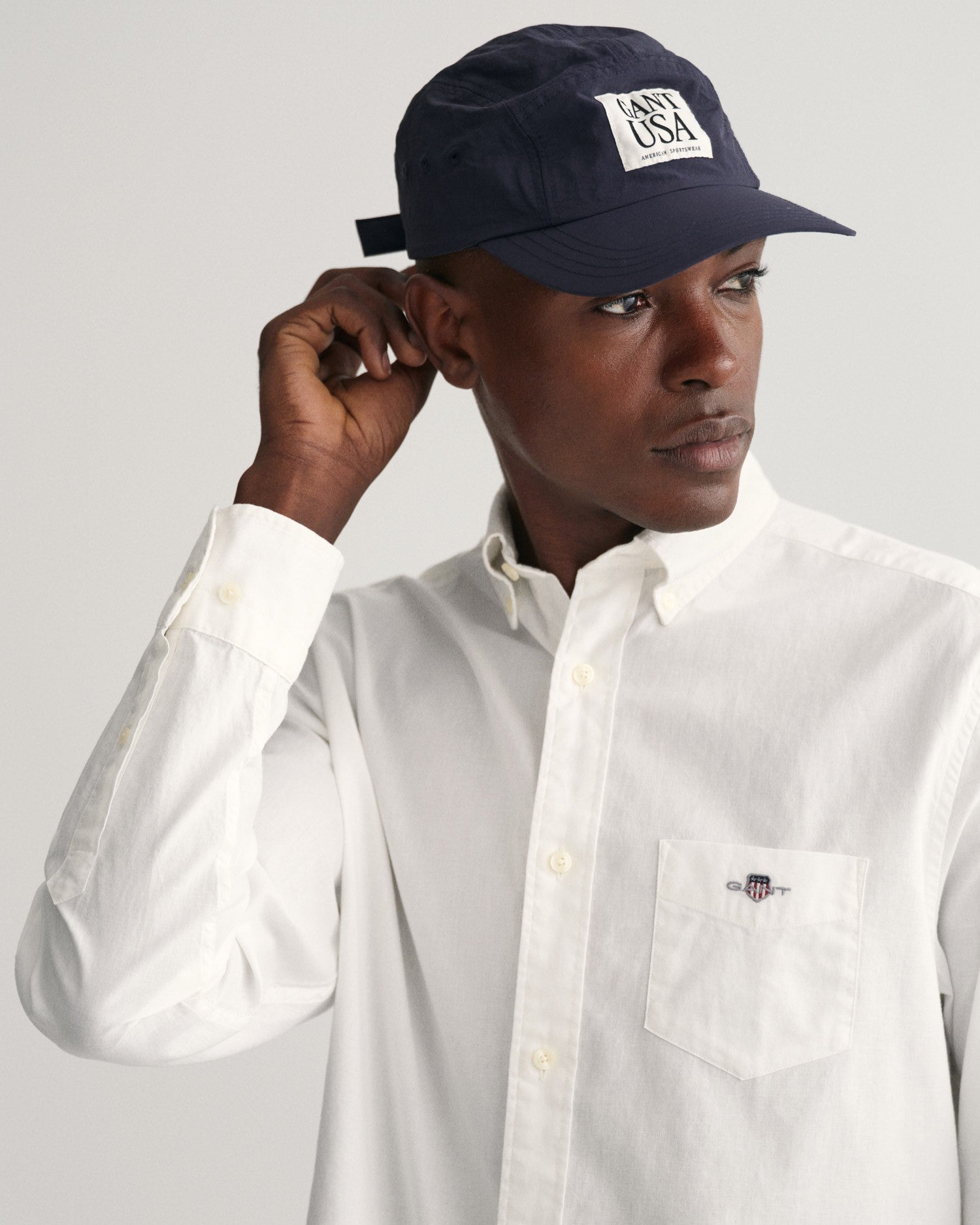 REG COTTON LINEN SHIRT-WHITE