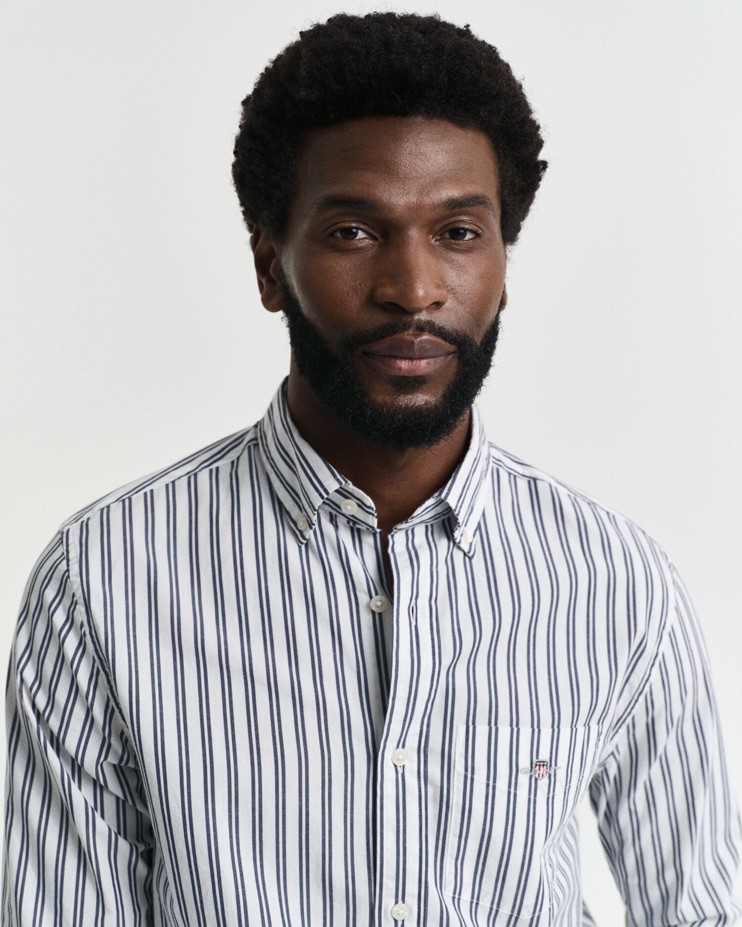 REG CLASSIC POPLIN STRIPE SHIRT-WHITE