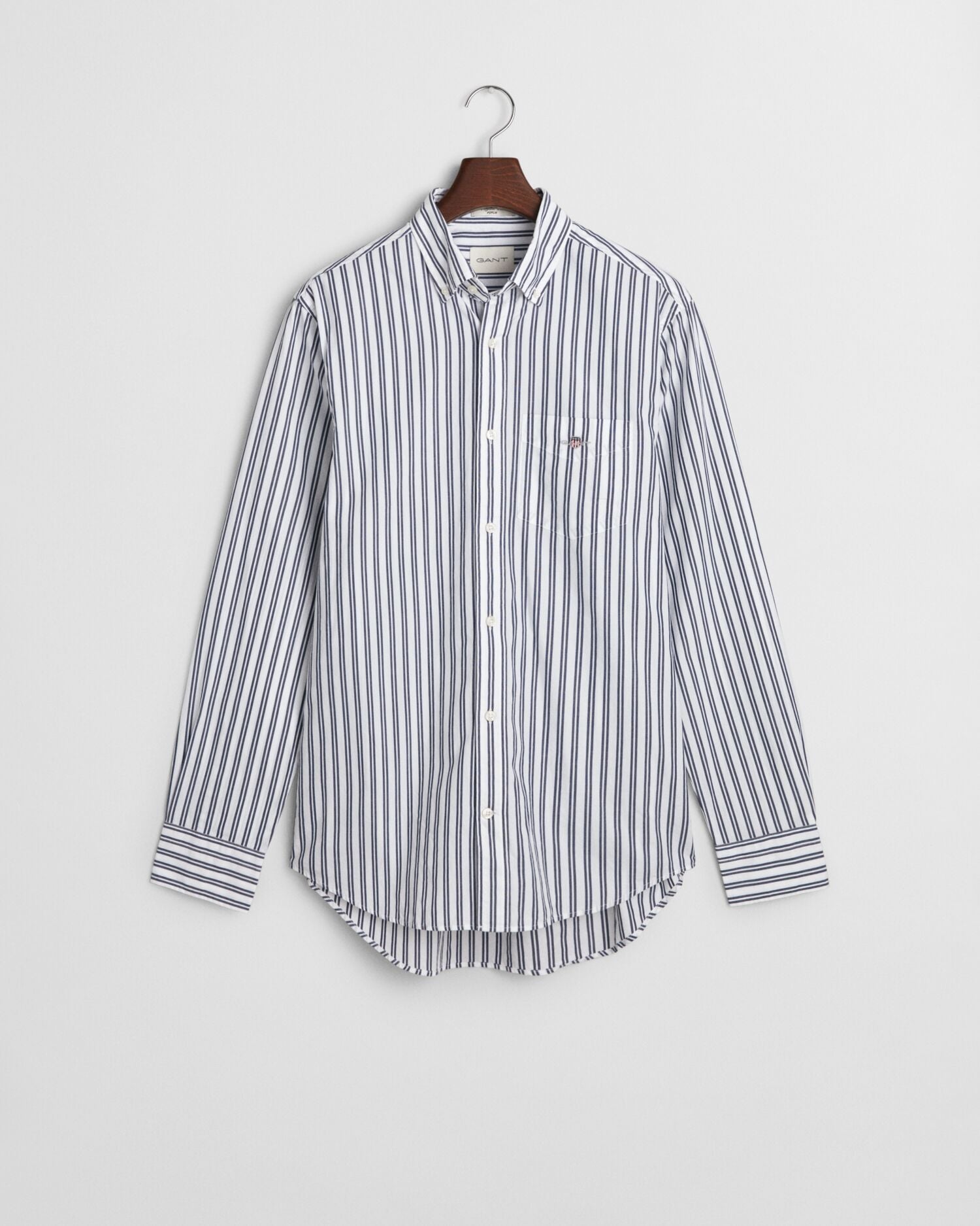 REG CLASSIC POPLIN STRIPE SHIRT-WHITE