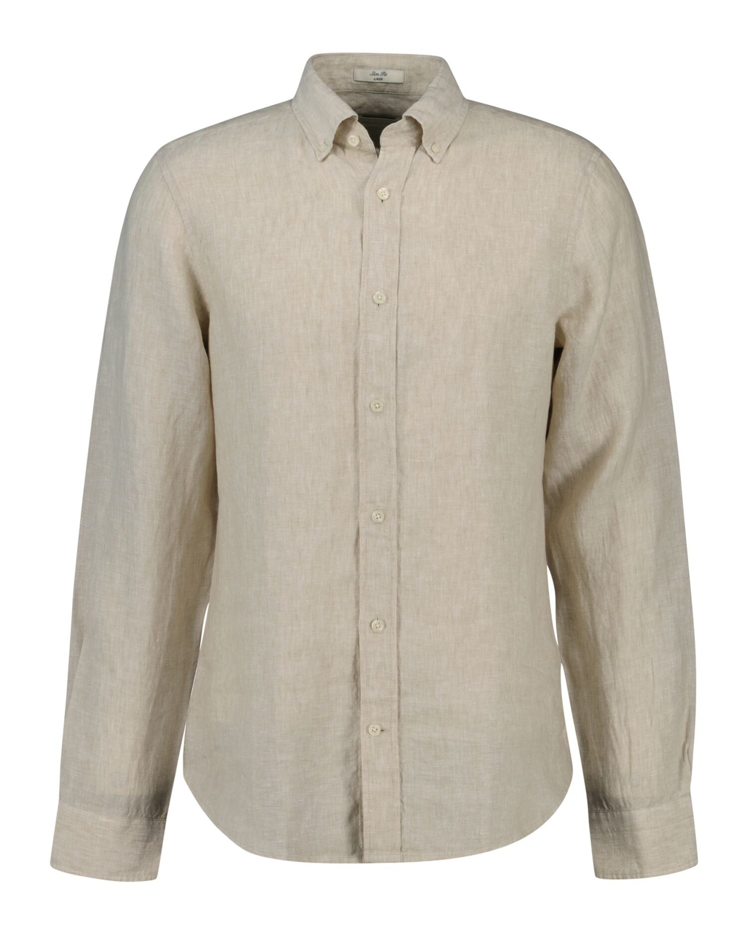 SLIM LINEN SHIRT-DRY SAND
