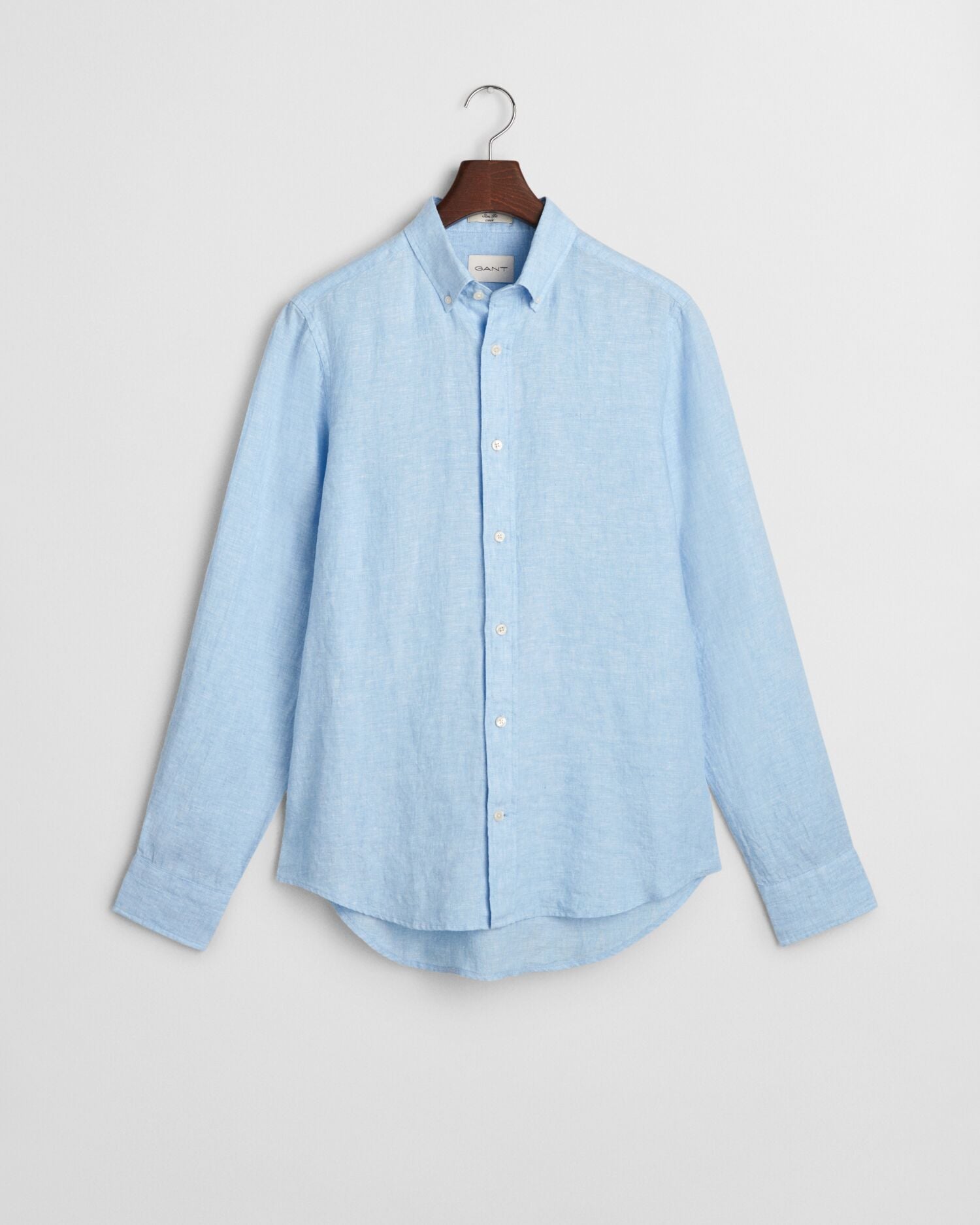 SLIM LINEN SHIRT-CAPRI BLUE