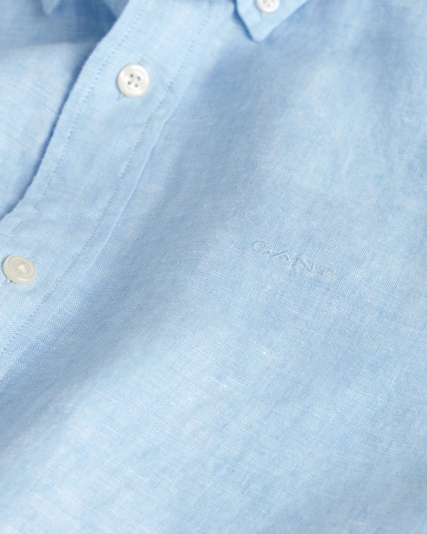 SLIM LINEN SHIRT-CAPRI BLUE