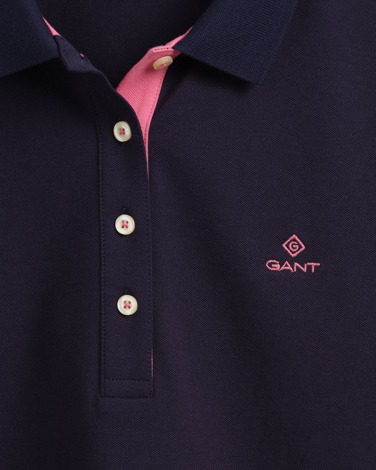 CONTRAST COLLAR SS PIQUE-EVENING BLUE