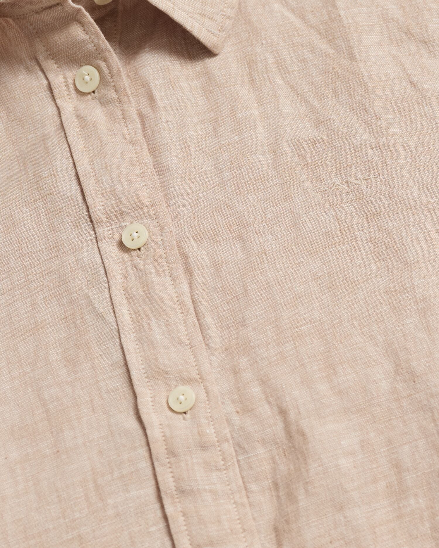 REG LINEN CHAMBRAY SHIRT-HORN BEIGE
