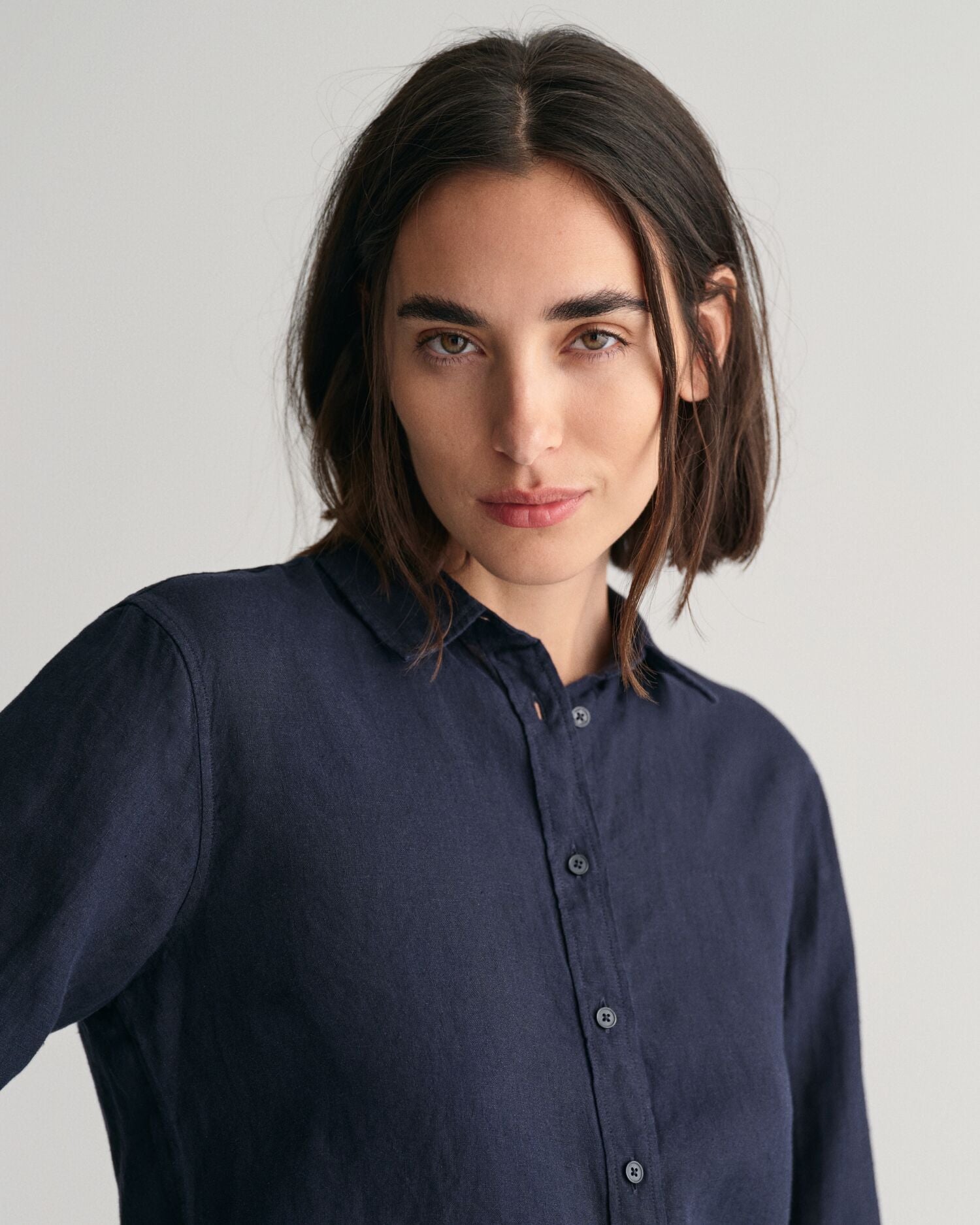 REG LINEN CHAMBRAY SHIRT-EVENING BLUE