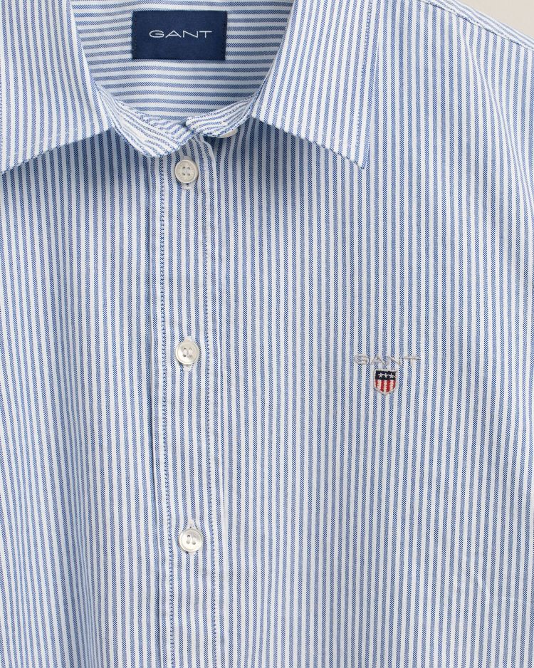 STRETCH OXFORD BANKER SHIRT-NAUTICAL BLUE