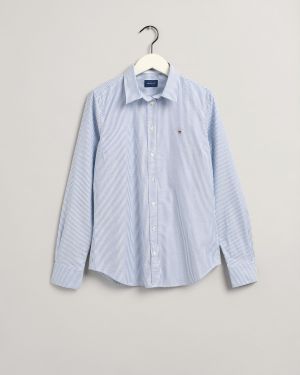 STRETCH OXFORD BANKER SHIRT-NAUTICAL BLUE