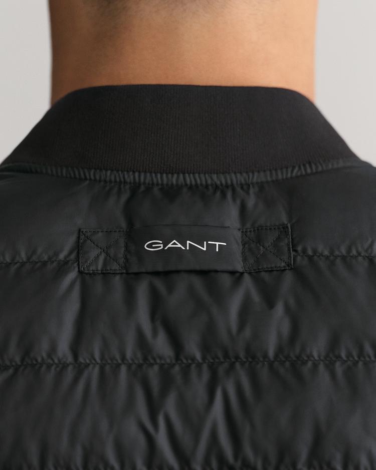 LIGHT PADDED BOMBER VEST-BLACK
