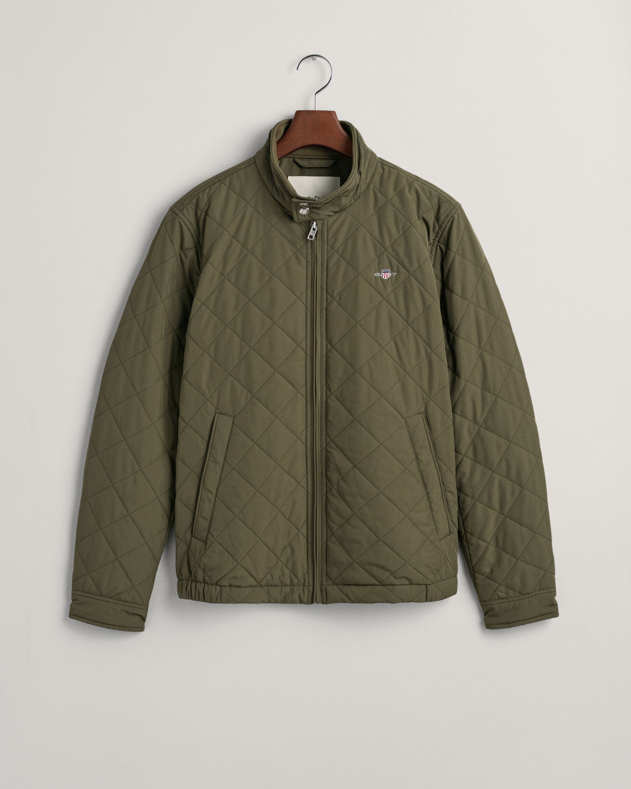 QUILTED WINDCHEATER-RACING GREEN