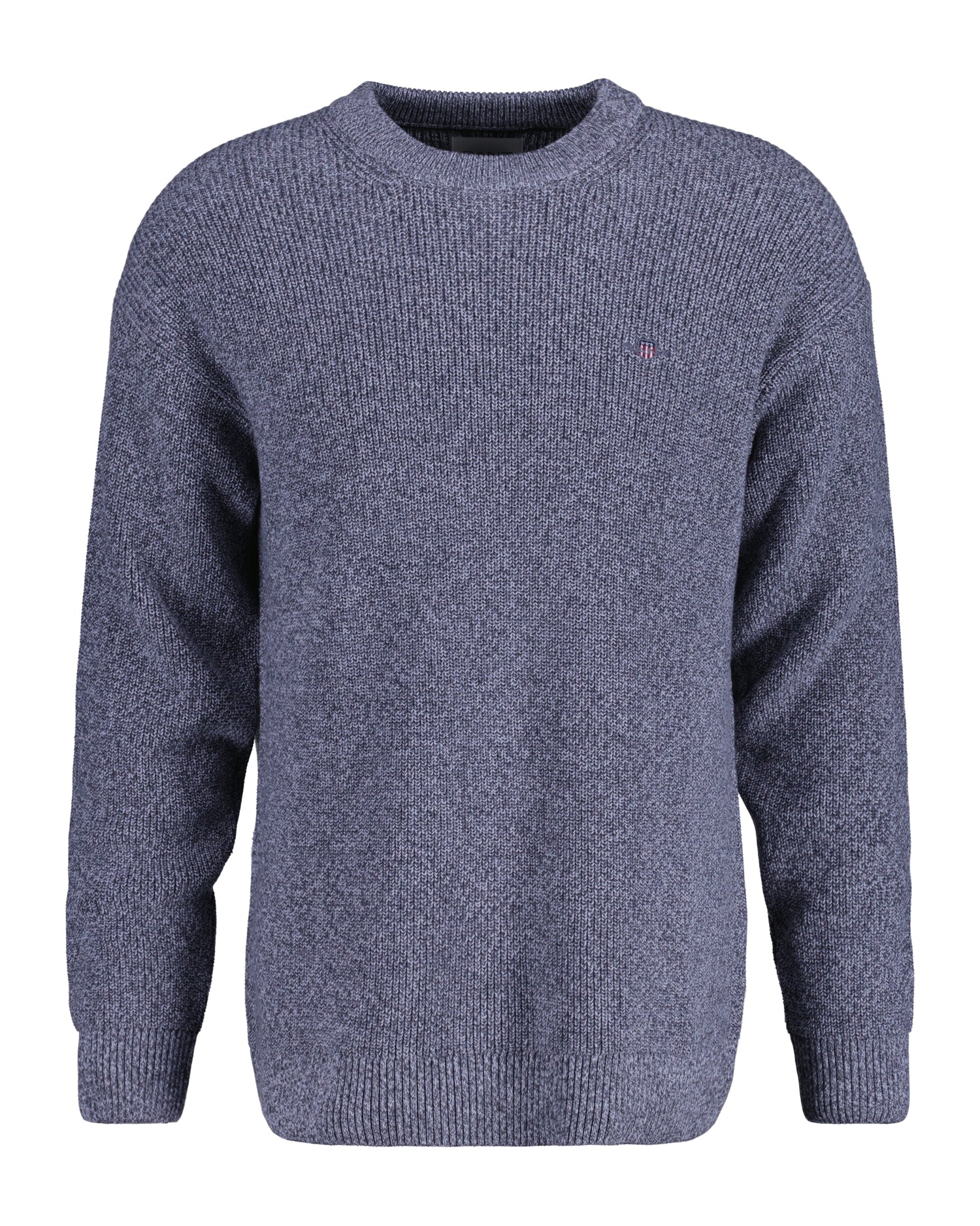 TWISTED YARN C-NECK-DARK GREY MELANGE