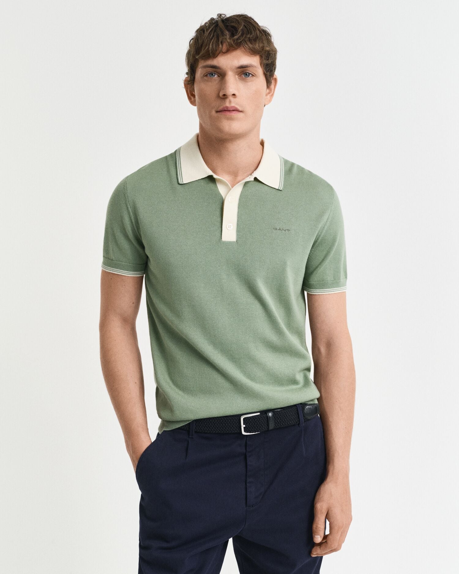 MODAL BLEND SS POLO-KALAMATA GREEN