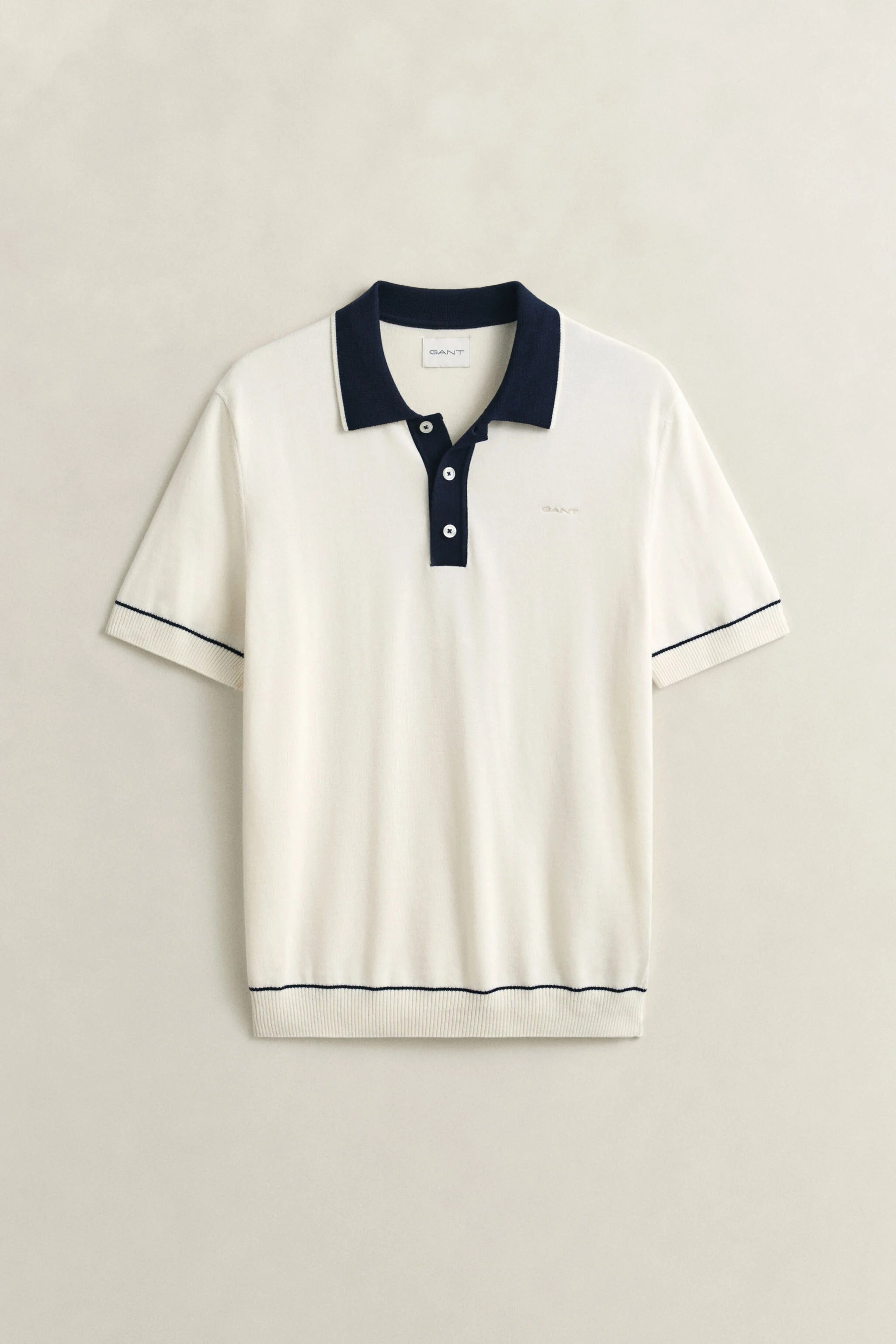 COTTON MODAL POLO-CREAM