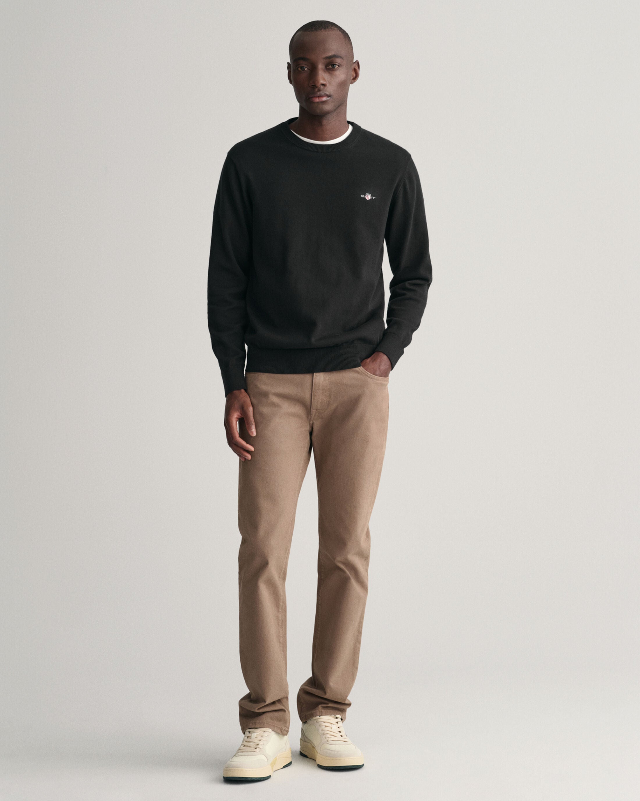 CLASSIC COTTON C-NECK-BLACK