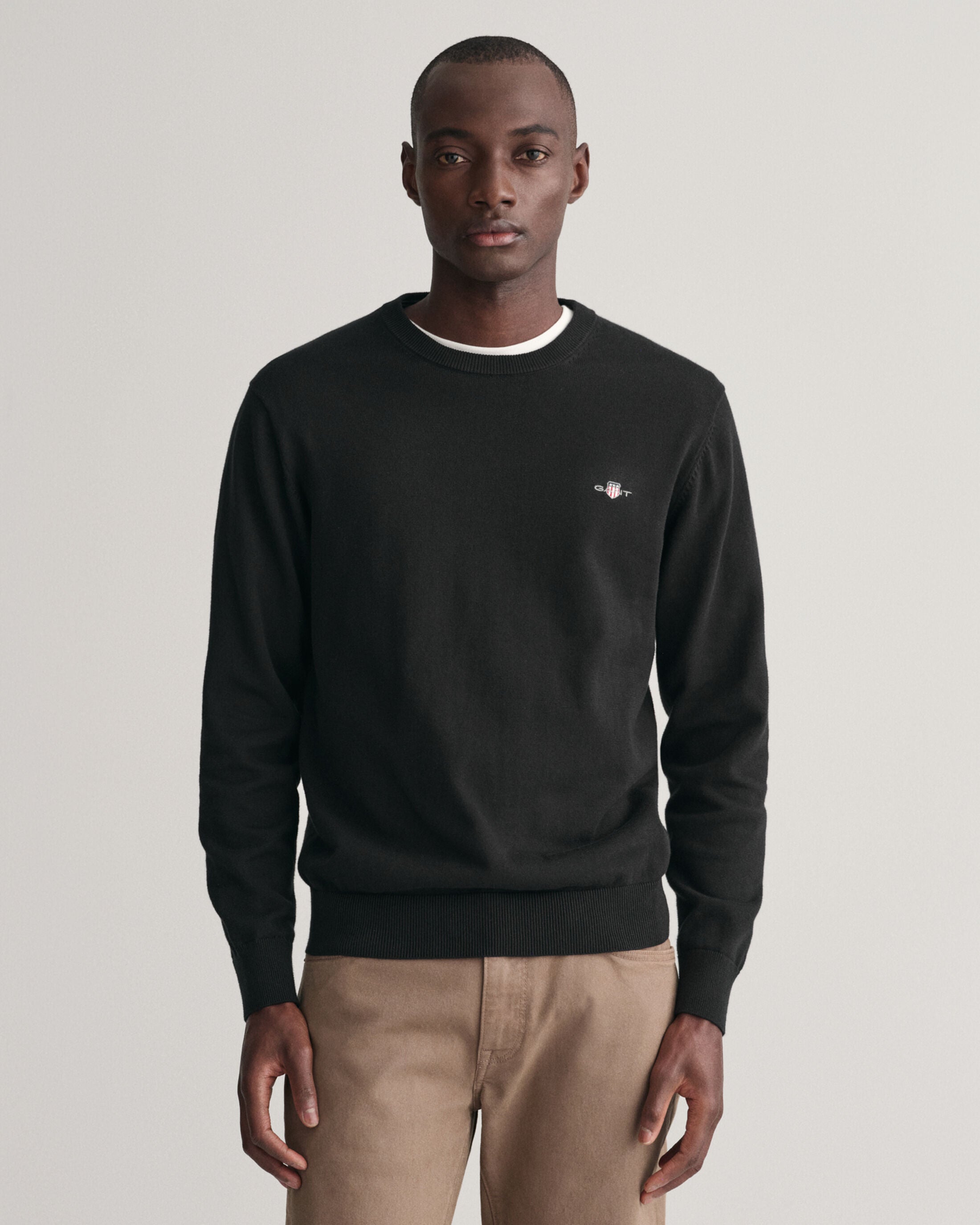 CLASSIC COTTON C-NECK-BLACK