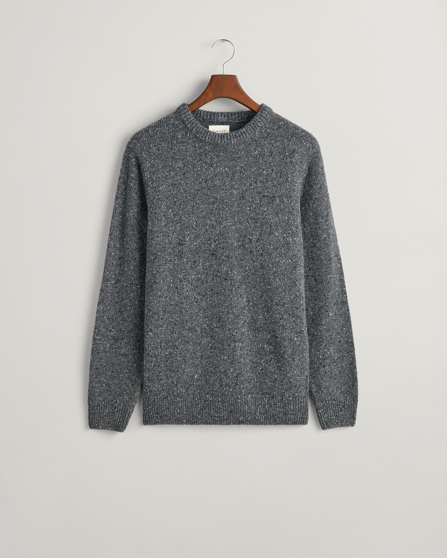 WOOL NEPS C-NECK-ANTRACIT MELANGE