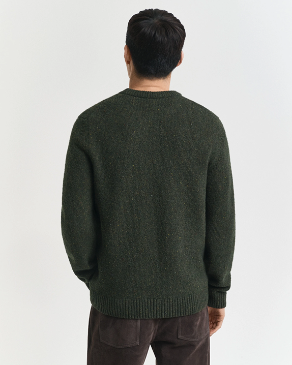 WOOL BLEND NEPS C-NECK-SPEARMINT