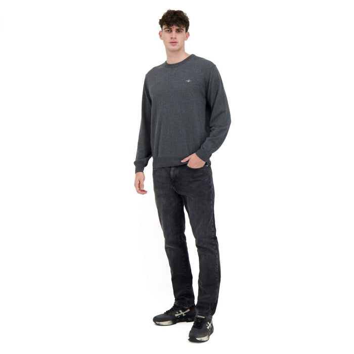 CTN/WO C-NECK-DARK GREY MELANGE