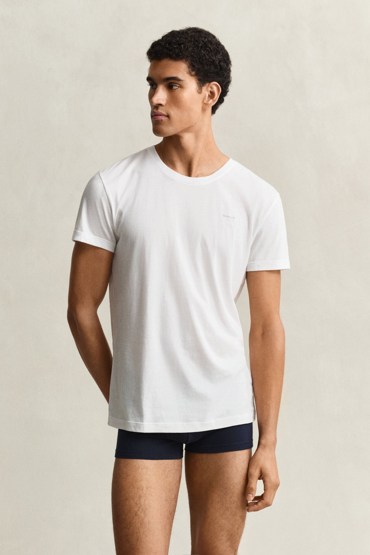 C-NECK T-SHIRT 2-PACK-NAVY / WHITE