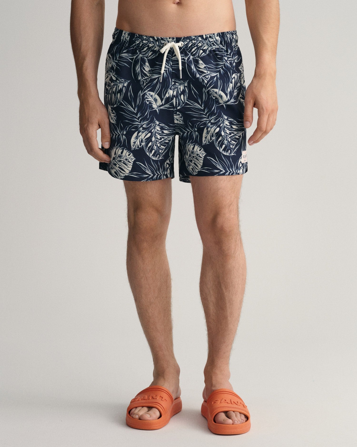 CF TROPICAL LEAVES PRINT SW SHORTS-MARINE