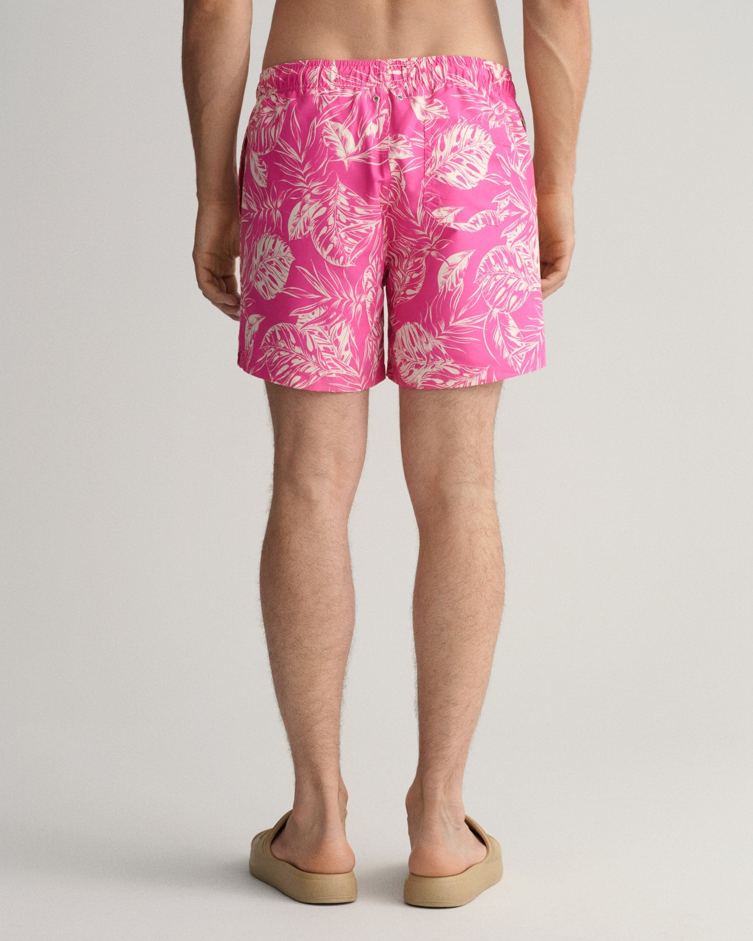 CF TROPICAL LEAVES PRINT SW SHORTS-PERKY PINK