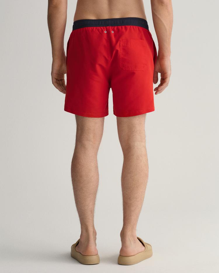 CF RETRO SHIELD SWIM SHORTS-RUBY RED
