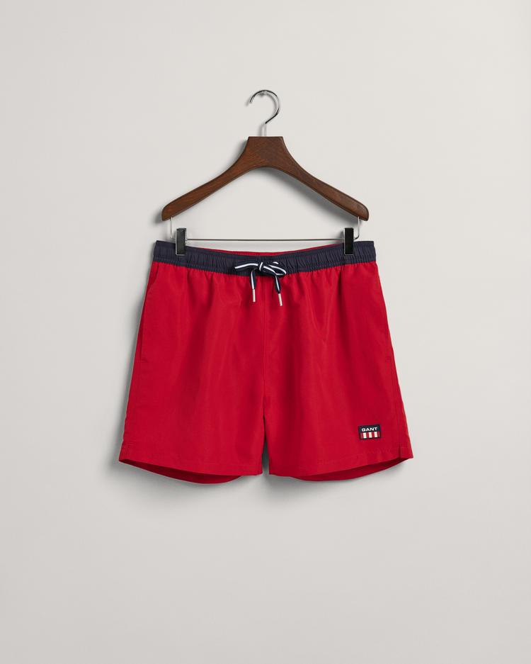 CF RETRO SHIELD SWIM SHORTS-RUBY RED