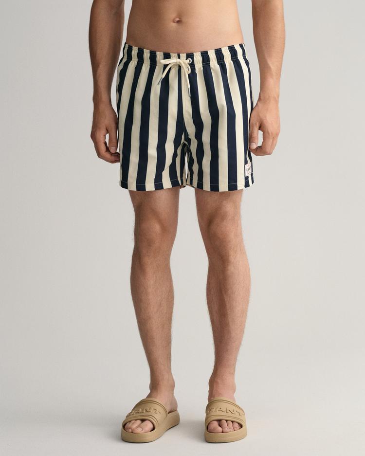 CF BLOCK STRIPE SWIM SHORTS-EVENING BLUE