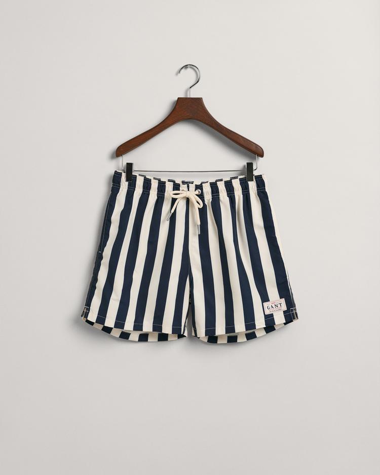 CF BLOCK STRIPE SWIM SHORTS-EVENING BLUE