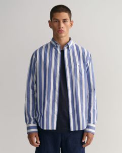 Regular Fit Wide Striped Broadcloth Shirt