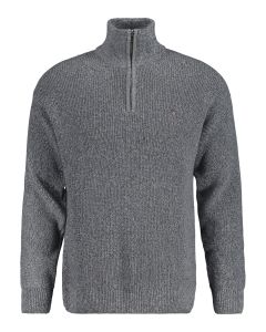 Twisted Yarn Half-Zip Sweater